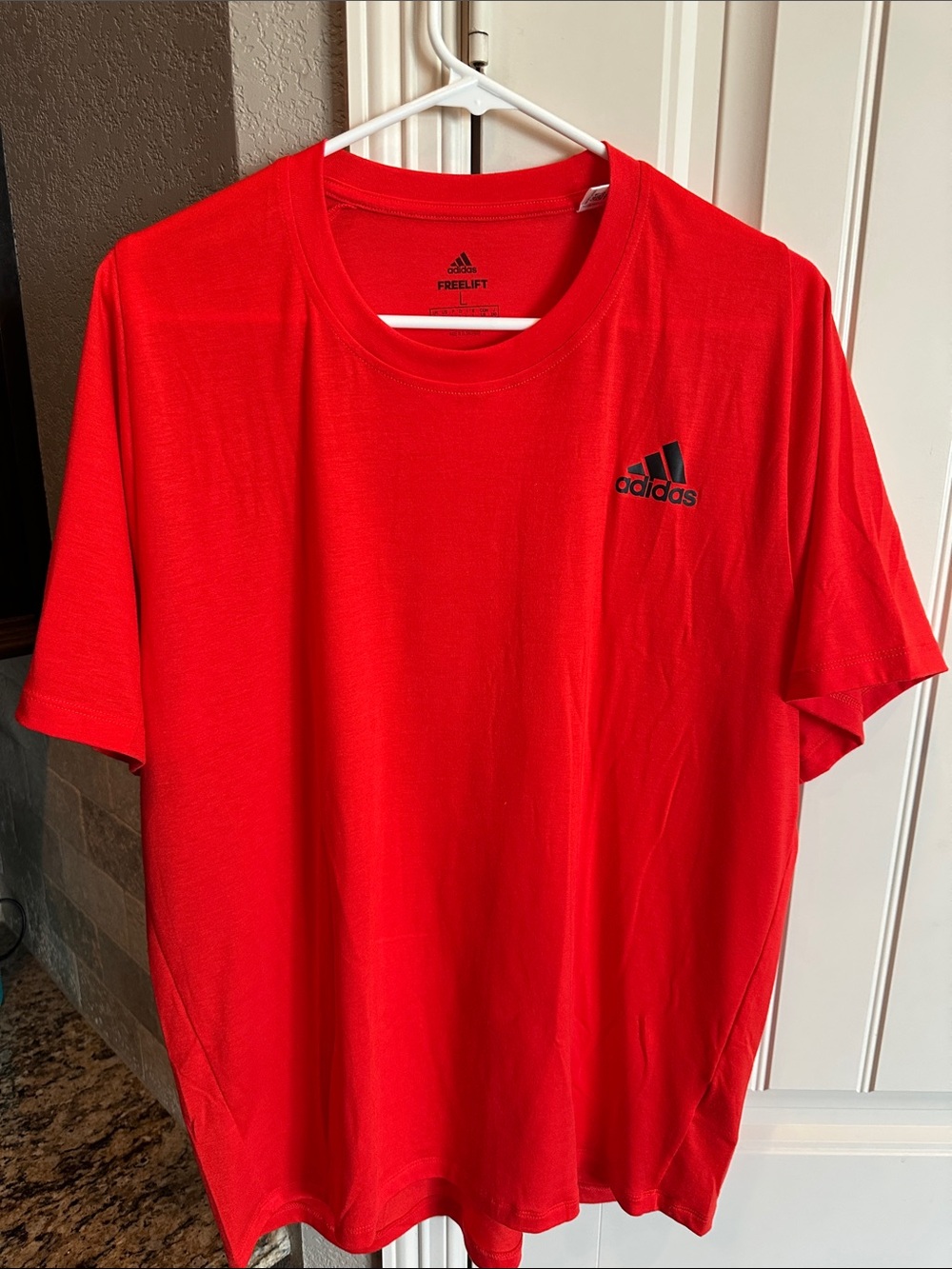 adidas Men’s Red/orange Short-Sleeve Performance Tee